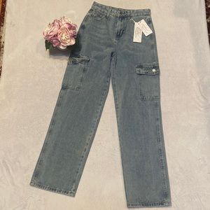 NWT UGERLOV Size S High Waisted Light Blue Jeans
